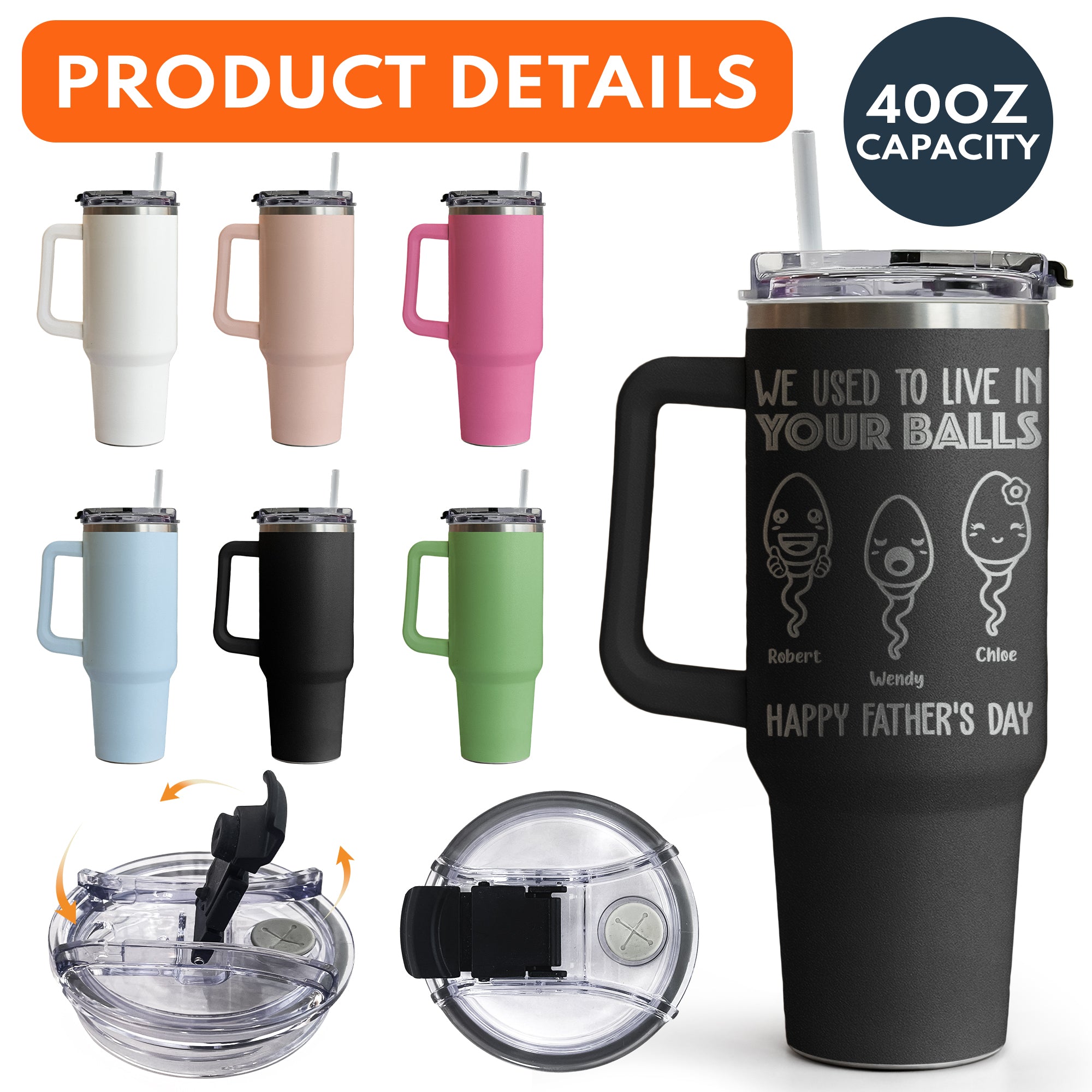 We Used To Live In Your Balls - Personalized 40oz Tumbler