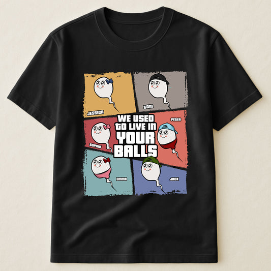 We Used To Live In Your Balls - Personalized Shirt