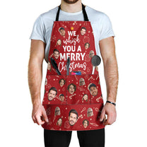 We Whisk You A Merry Christmas - Personalized Photo Apron With Pocket