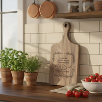 We Will Serve The Lord - Joshua 24:15 - Personalized Paddle Cutting Board