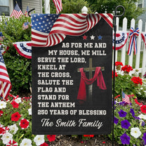 We Will Serve The Lord - Personalized Flag