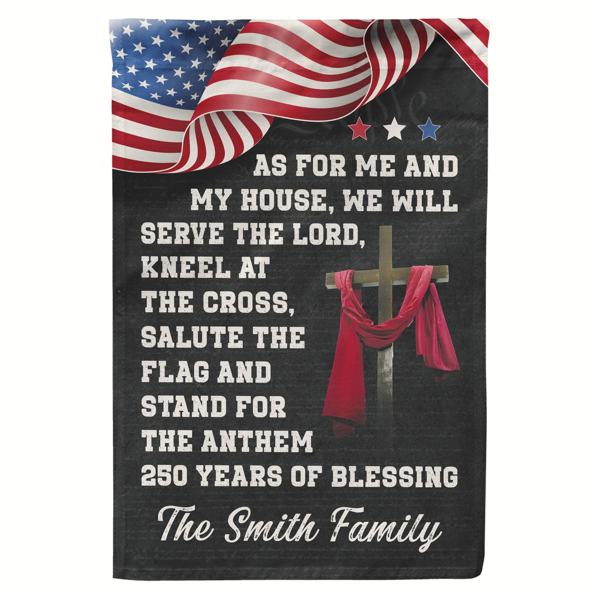 We Will Serve The Lord - Personalized Flag