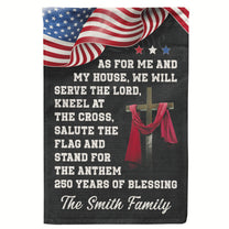 We Will Serve The Lord - Personalized Flag