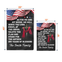 We Will Serve The Lord - Personalized Flag