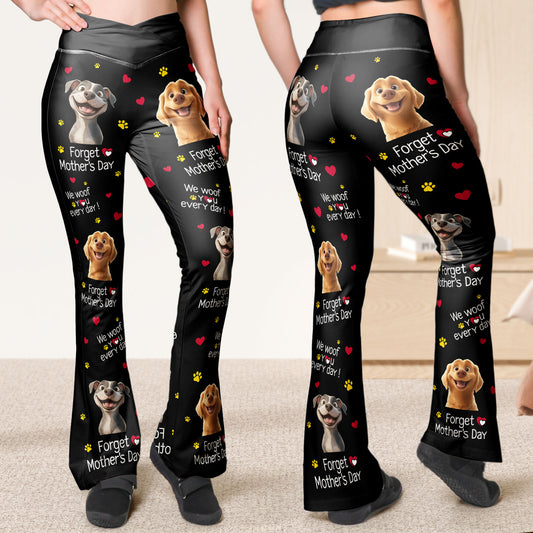 We Woof You We Meow You New Version - Personalized Flare Leggings