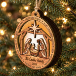 We-Believe-Nativity,-Christian-Gifts-For-Family-3D-Layers-Light-Up-Personalized-Ornament-2