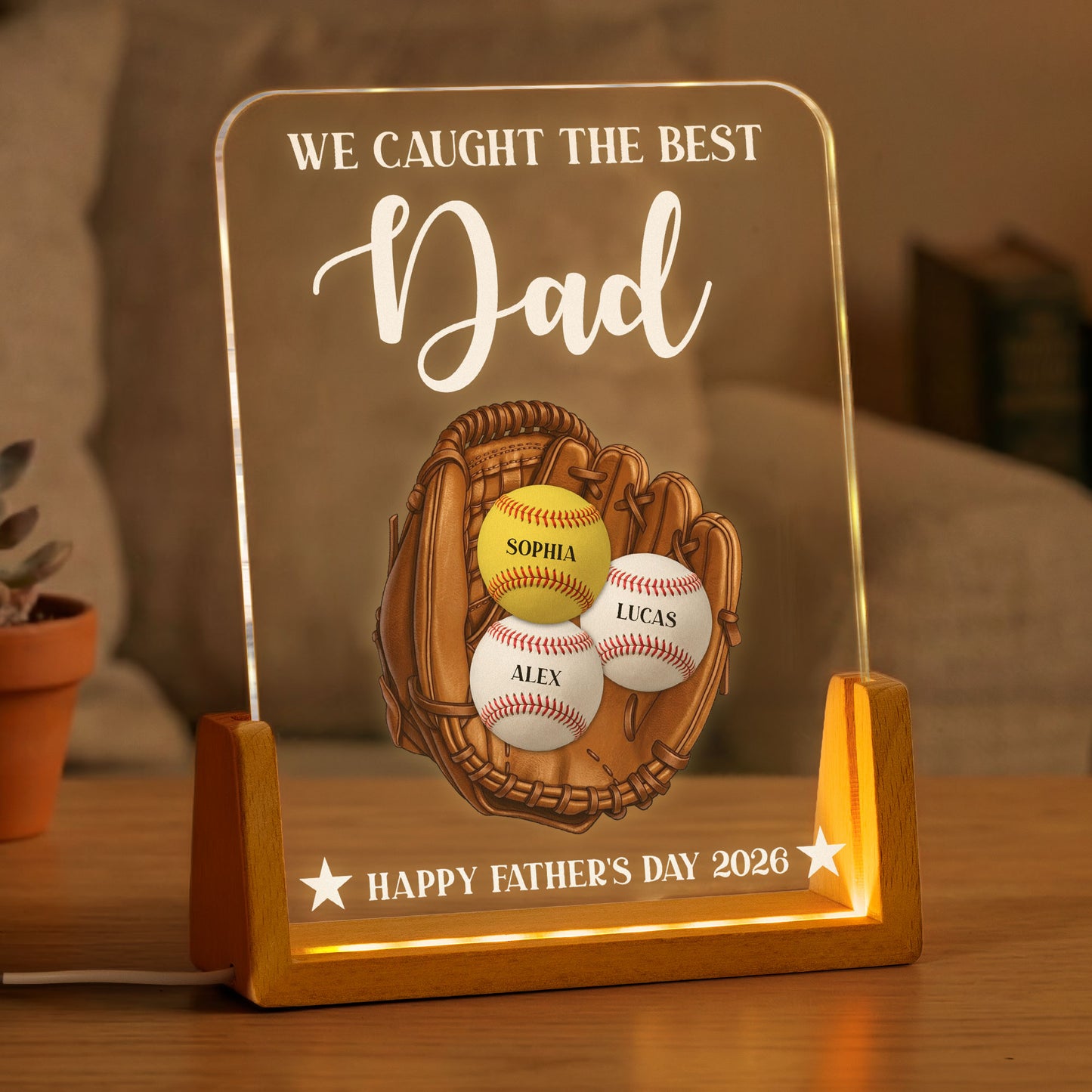 We-Caught-The-Best-Dad.Mom---Personalized-Wooden-Plaque-1
