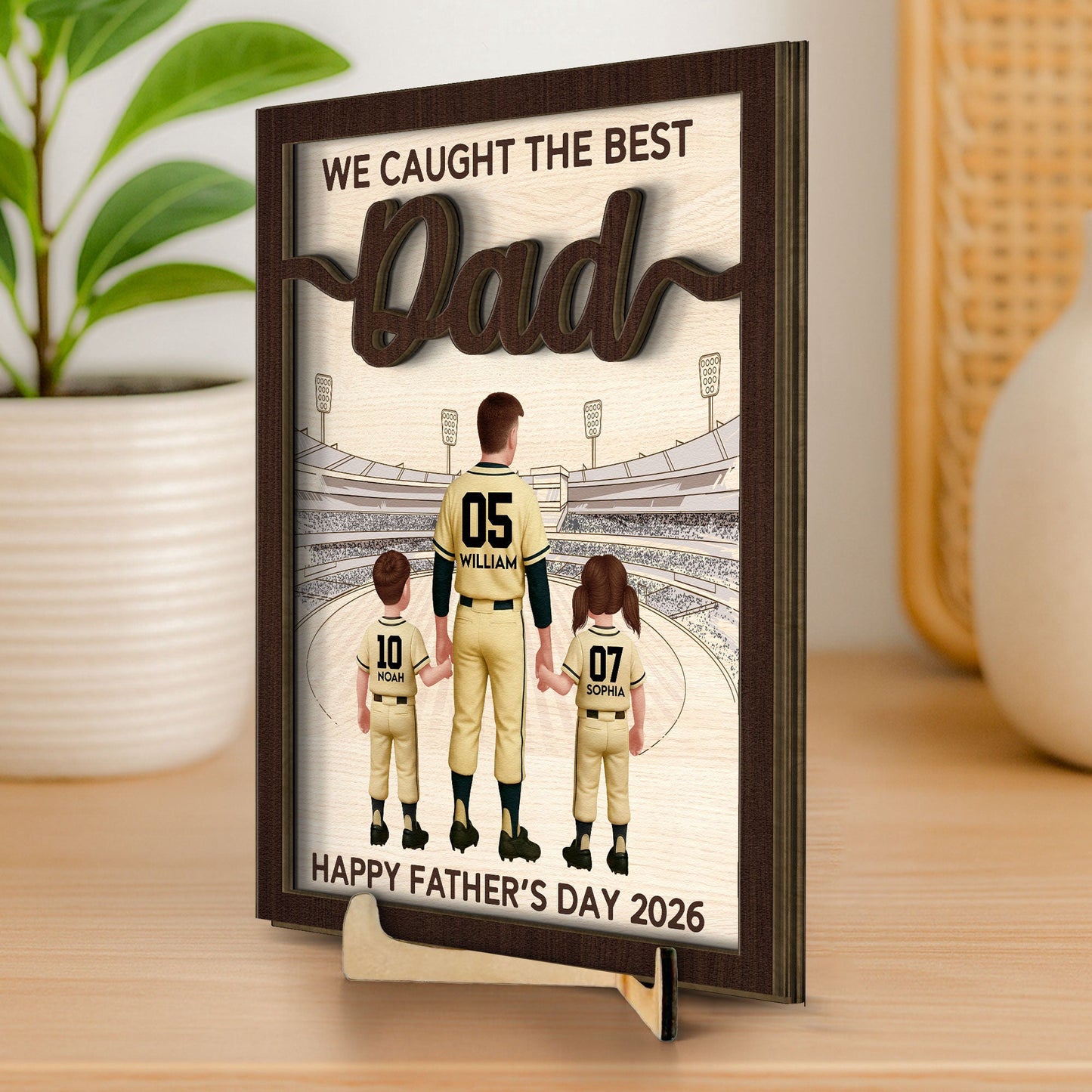 We_Caught_The_Best_Dad_Mom_Personalized_Wooden_Plaque_2