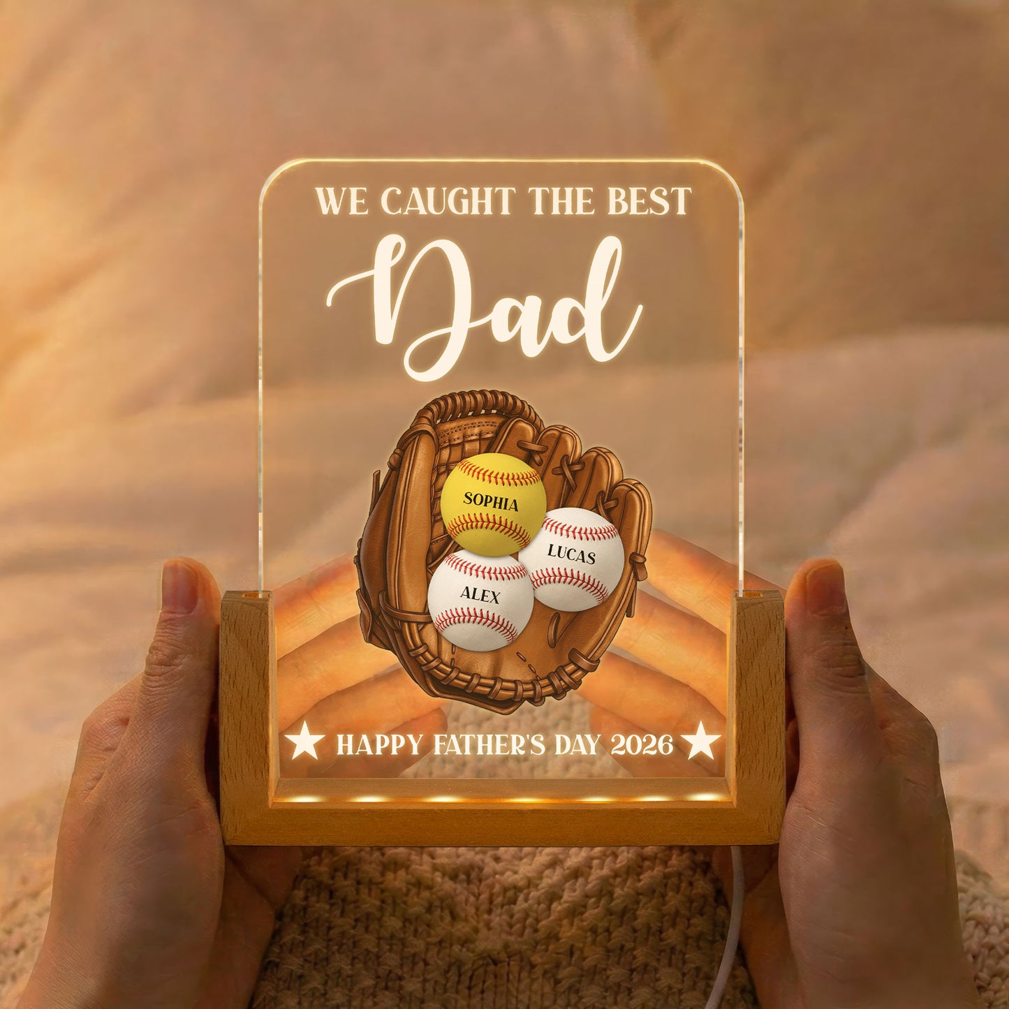 We-Caught-The-Best-Dad.Mom---Personalized-Wooden-Plaque-2