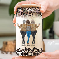 Our Laughs Are Limitless Our Memories Are Countless Friends - Personalized Clear Glass Cup