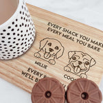 We'll Be Watching You - Custom Engraved Wooden Tea & Biscuit Board