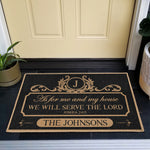 We'll Serve The Lord - Personalized Doormat