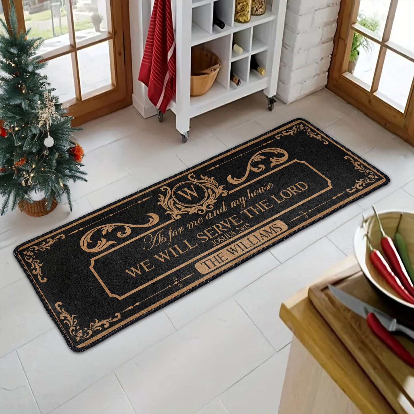 We'll Serve The Lord - Personalized Runner Rug