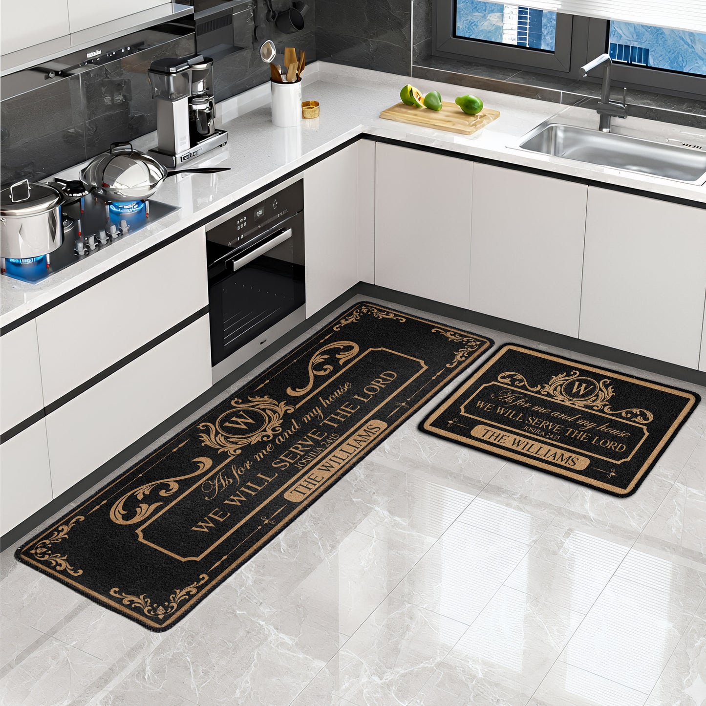 We'll Serve The Lord - Personalized Runner Rug