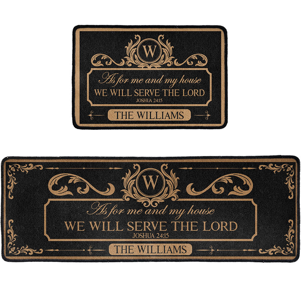 We'll Serve The Lord - Personalized Runner Rug