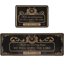 We'll Serve The Lord - Personalized Runner Rug