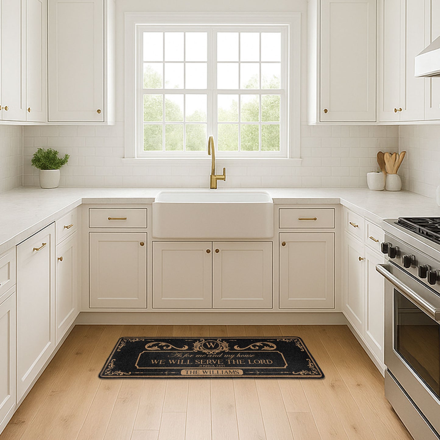 We'll Serve The Lord - Personalized Runner Rug