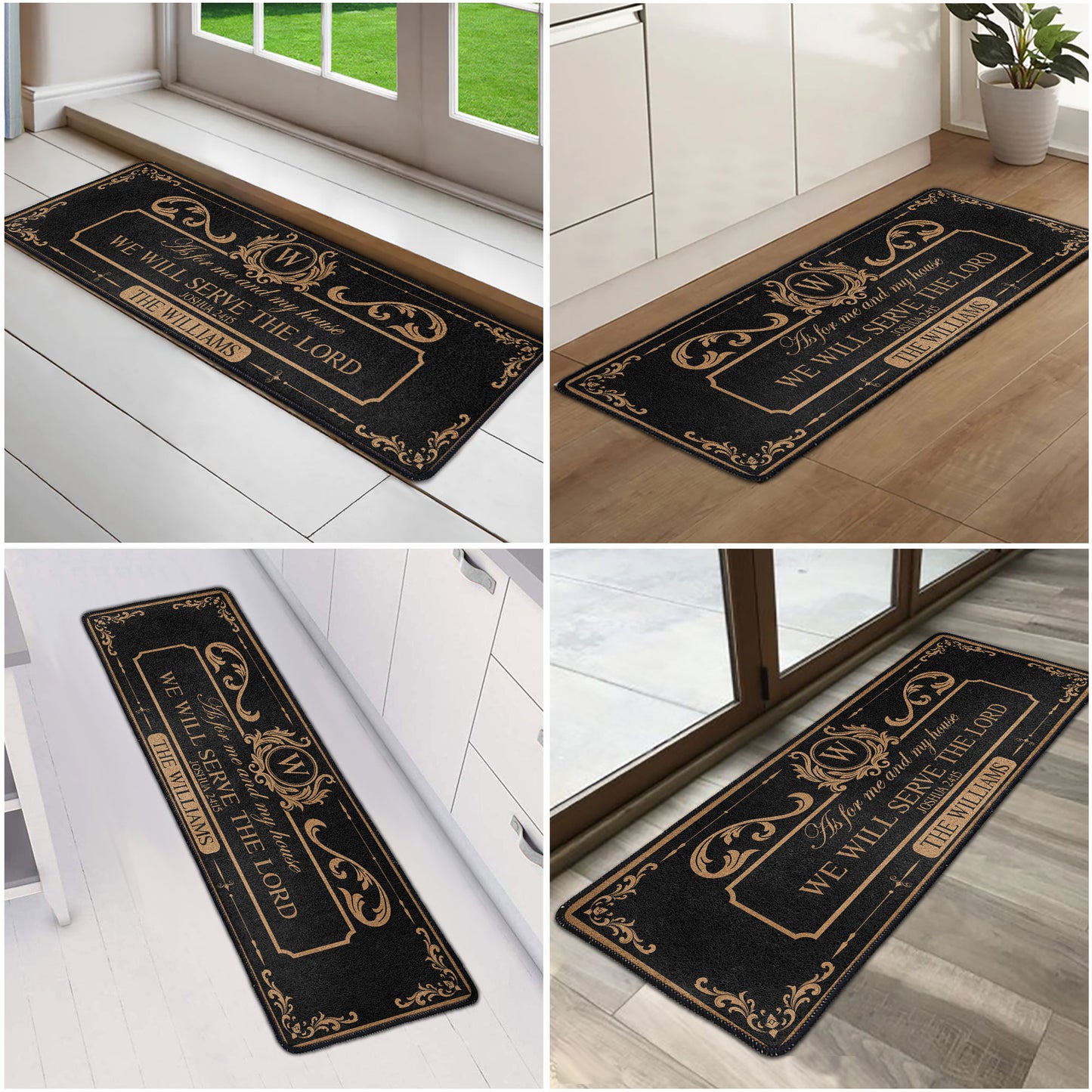We'll Serve The Lord - Personalized Runner Rug