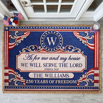 We'Ll-Serve-The-Lord-250-Years-Of-Freedom-Personalized-Doormat-1