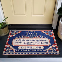 We'Ll-Serve-The-Lord-250-Years-Of-Freedom-Personalized-Doormat-2