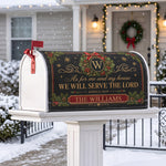 We'Ll-Serve-The-Lord-Christmas-Decor-Personalized-Mailbox-Cover-1