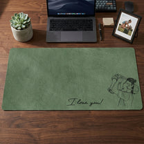 We-Love-You-Custom-Photo-Sketch-Line-Art-Fathers-Day-Gift-For-Husband-Dad-Personalized-Desk-Mat-2