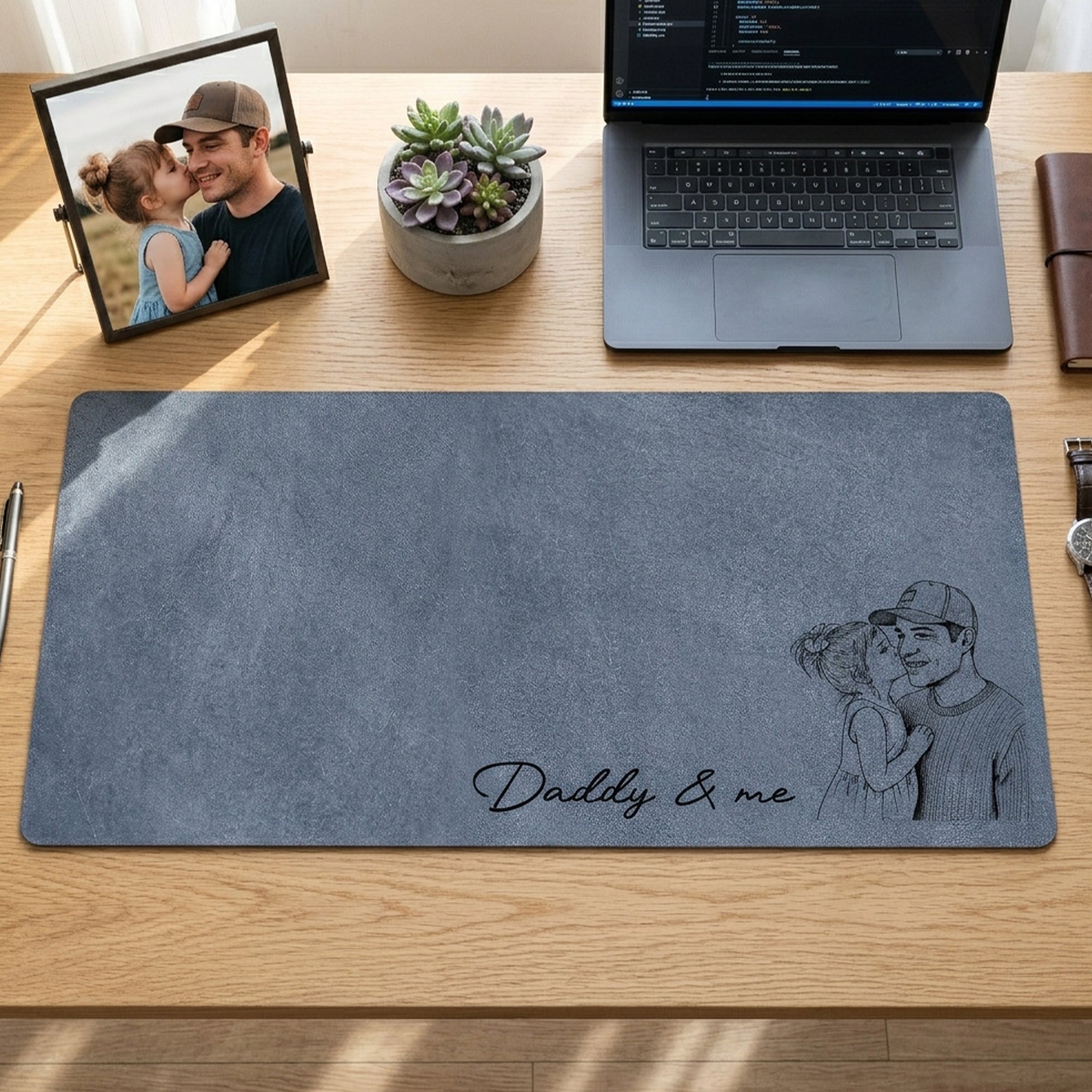 We-Love-You-Custom-Photo-Sketch-Line-Art-Fathers-Day-Gift-For-Husband-Dad-Personalized-Desk-Mat-3