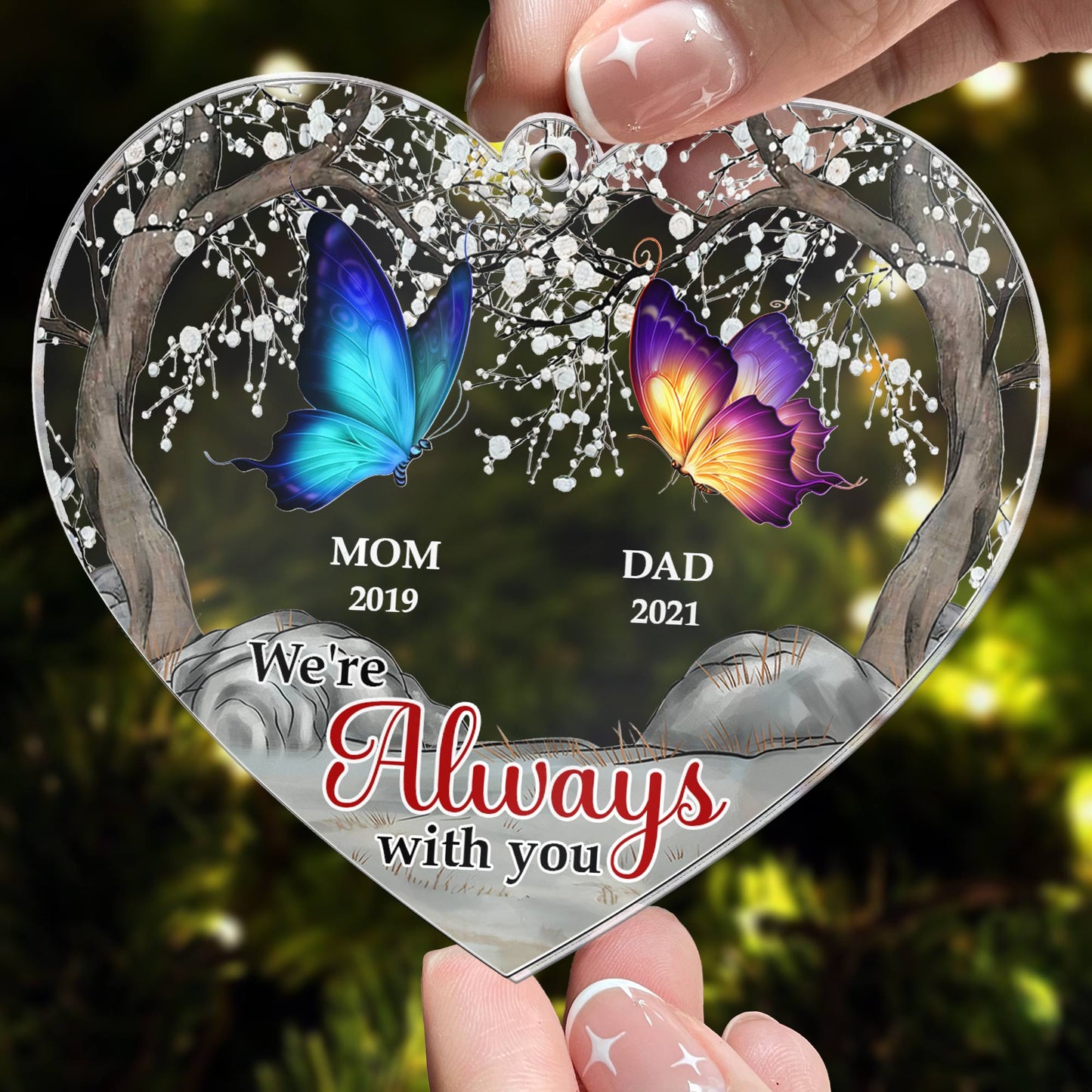 We're Always With You, New Version - Personalized Acrylic Ornament