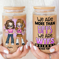 We're More Than BFFS - Personalized Clear Glass Cup