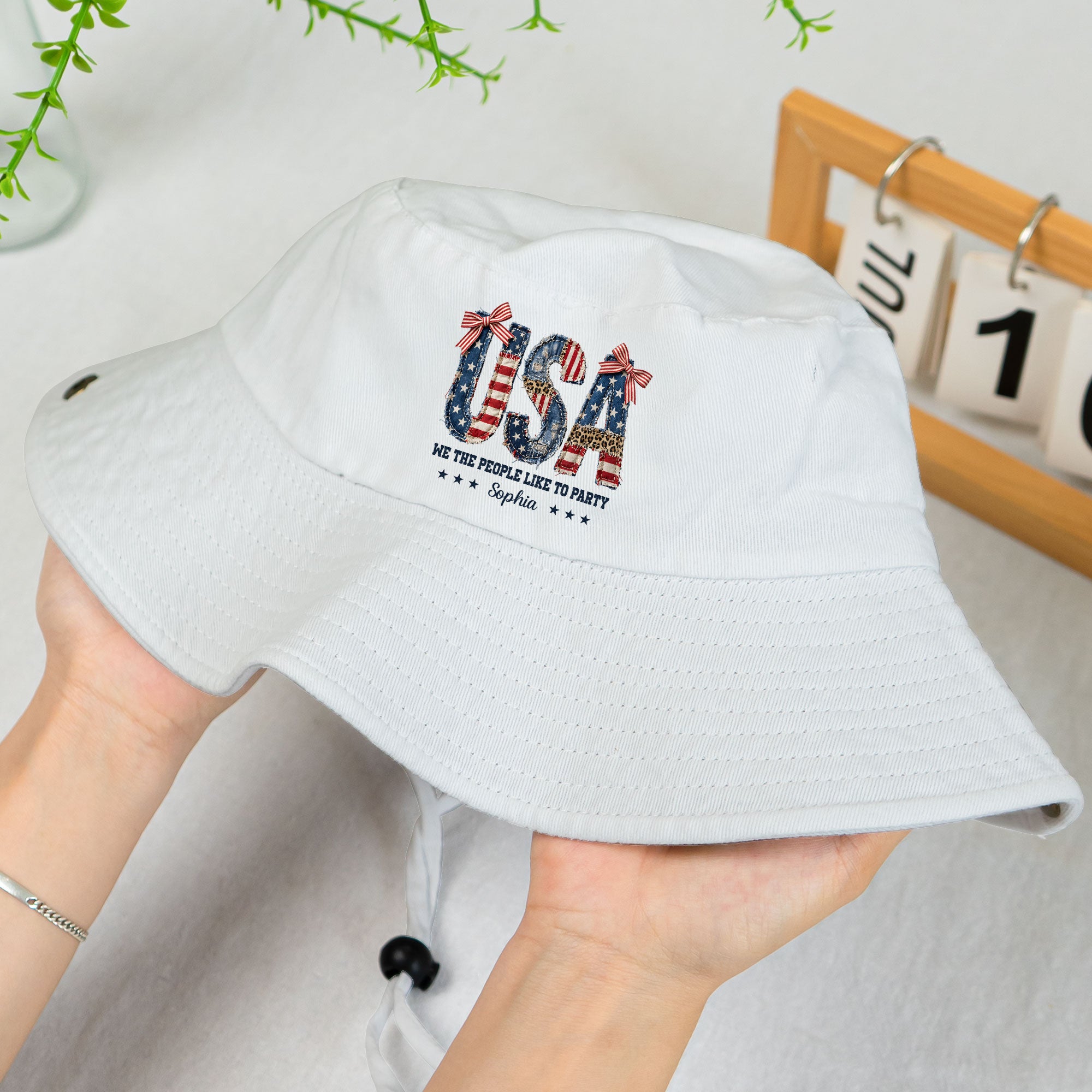 We-The-People-Like-To-Party-250-Years-Of-Freedom-Faux-Pattern-Personalized-Bucket-Hat-4