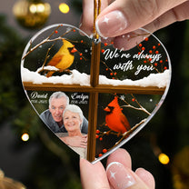 We're Always With You Cardinals - Personalized Acrylic Photo Ornament