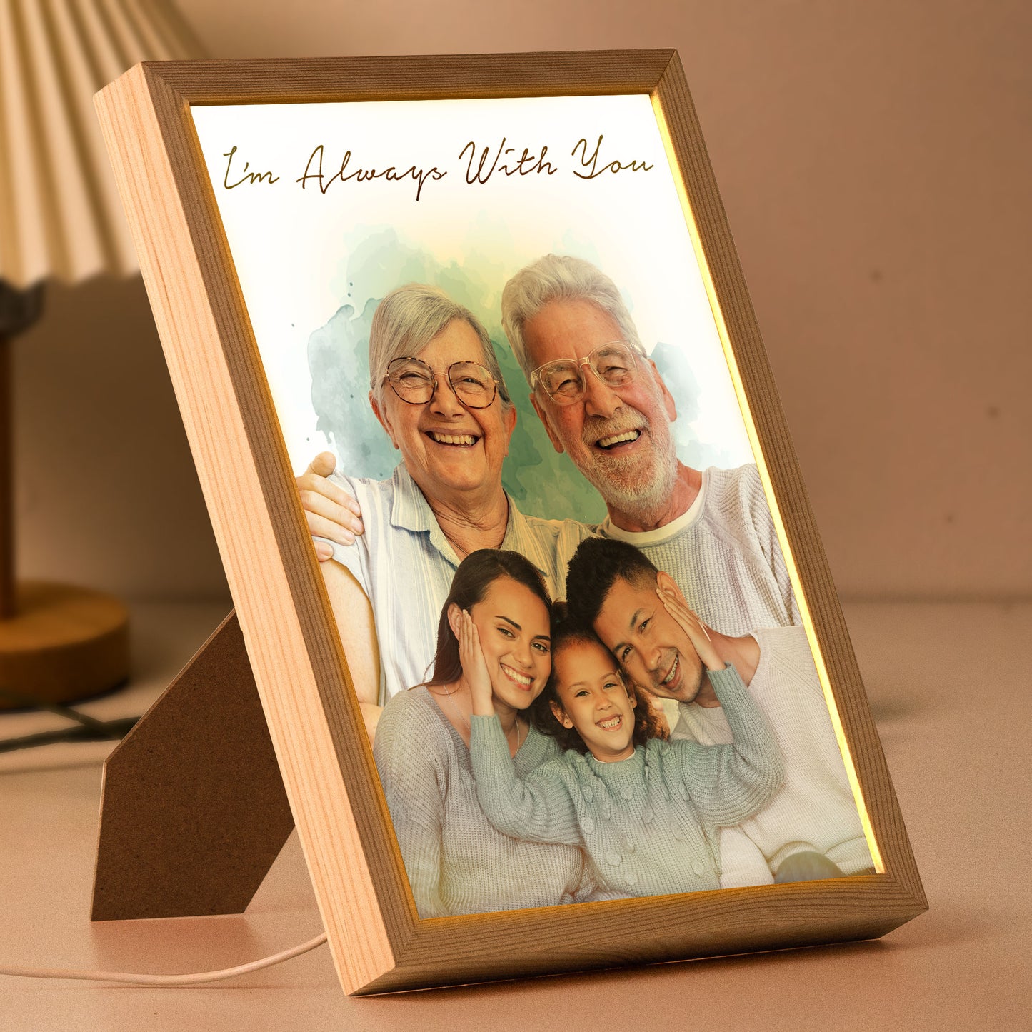 We're Always With You - Personalized Light Up Photo Frame