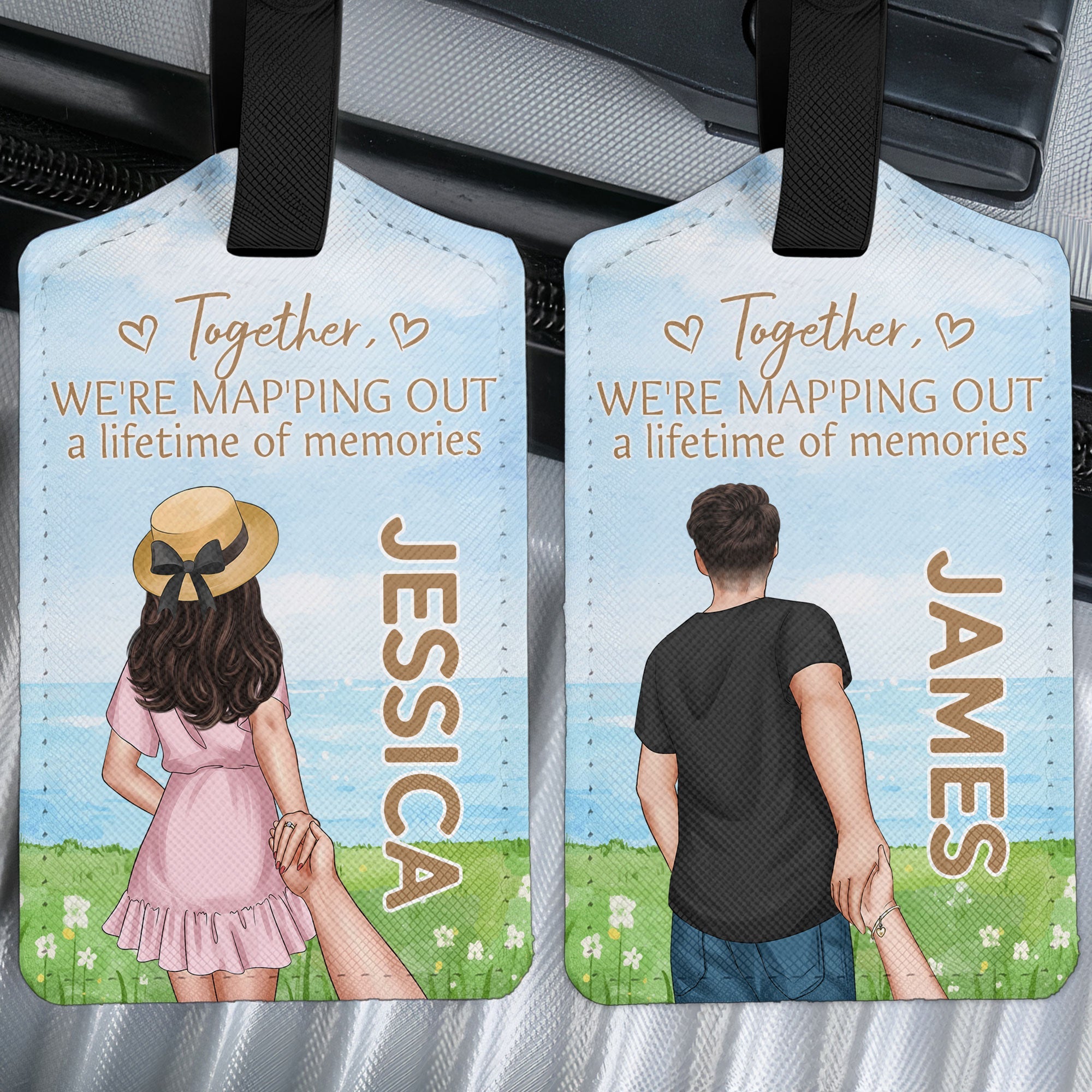 We're Map'ping Out A Lifetime Of Memories - Personalized Luggage Tag