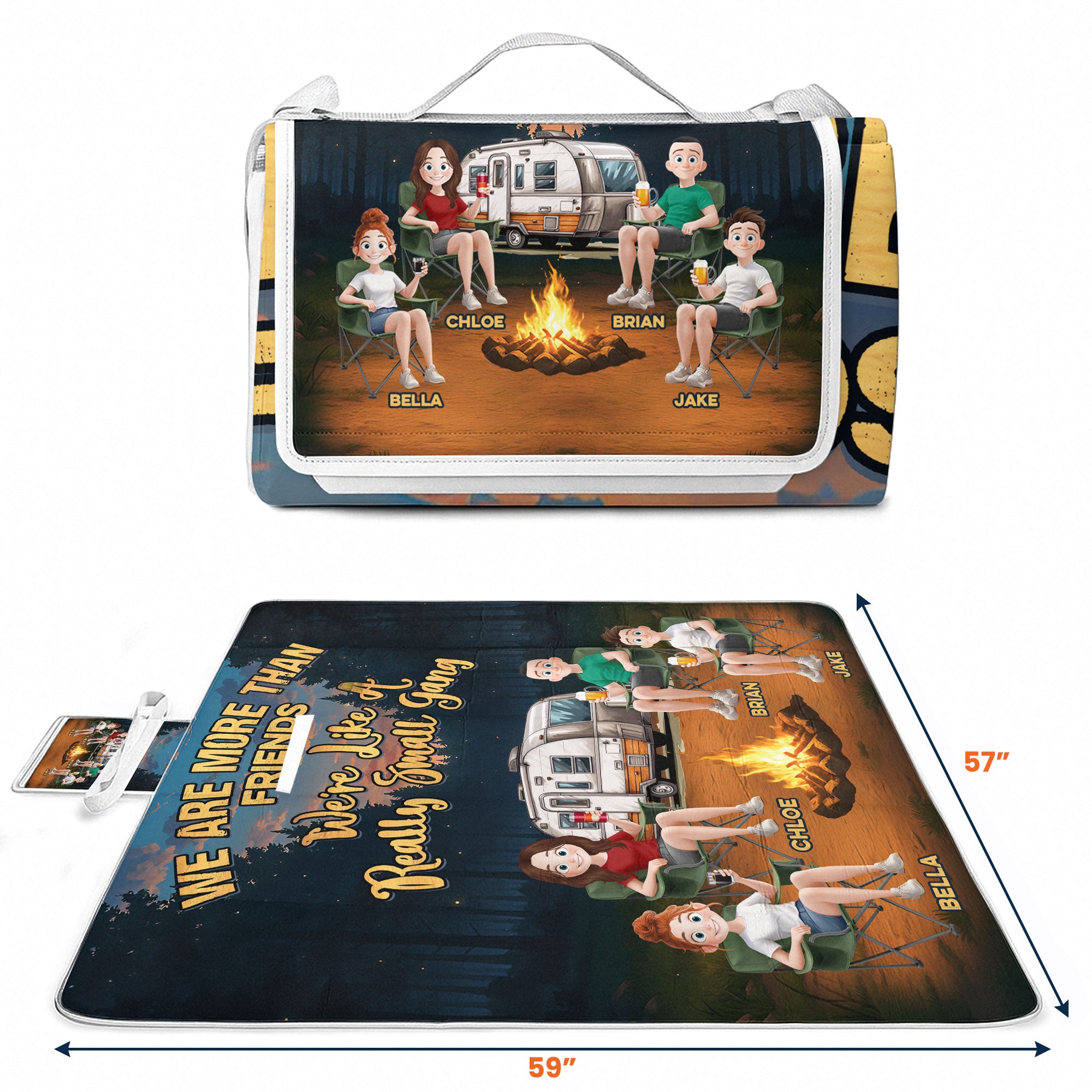 We're More Than Friends - Personalized Picnic Blanket