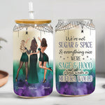We're Not Sugar & Spice - Personalized Clear Glass Cup