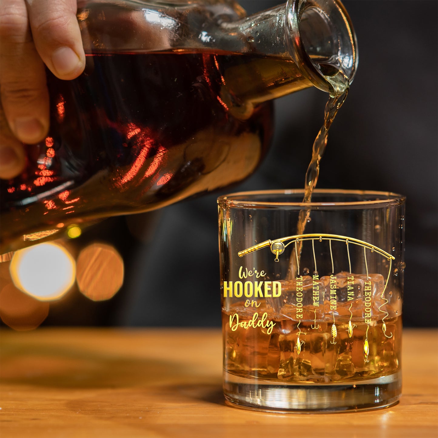 We're-Hooked-On-Daddy-Custom-Kids'-Names-Personalized-Whiskey-Glass-3