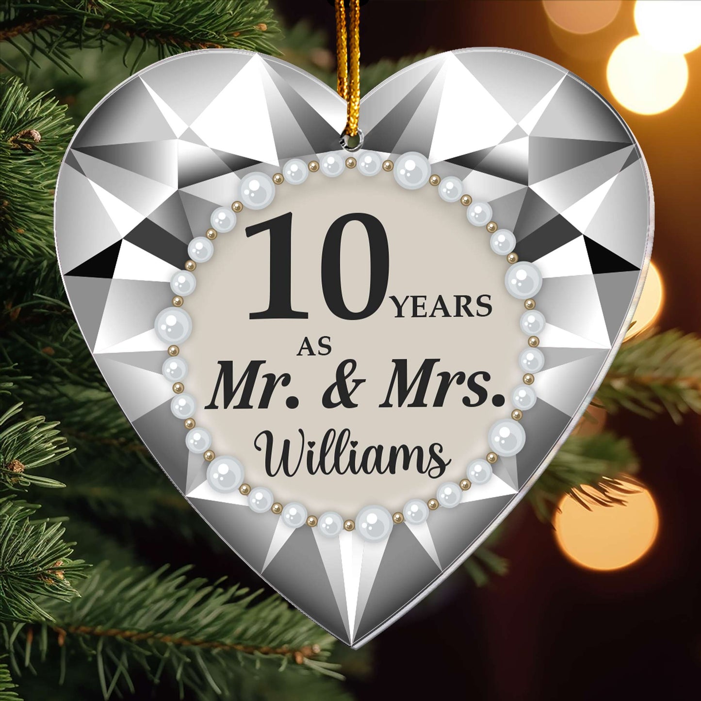 Wedding Anniversary - Personalized Acrylic Ornament