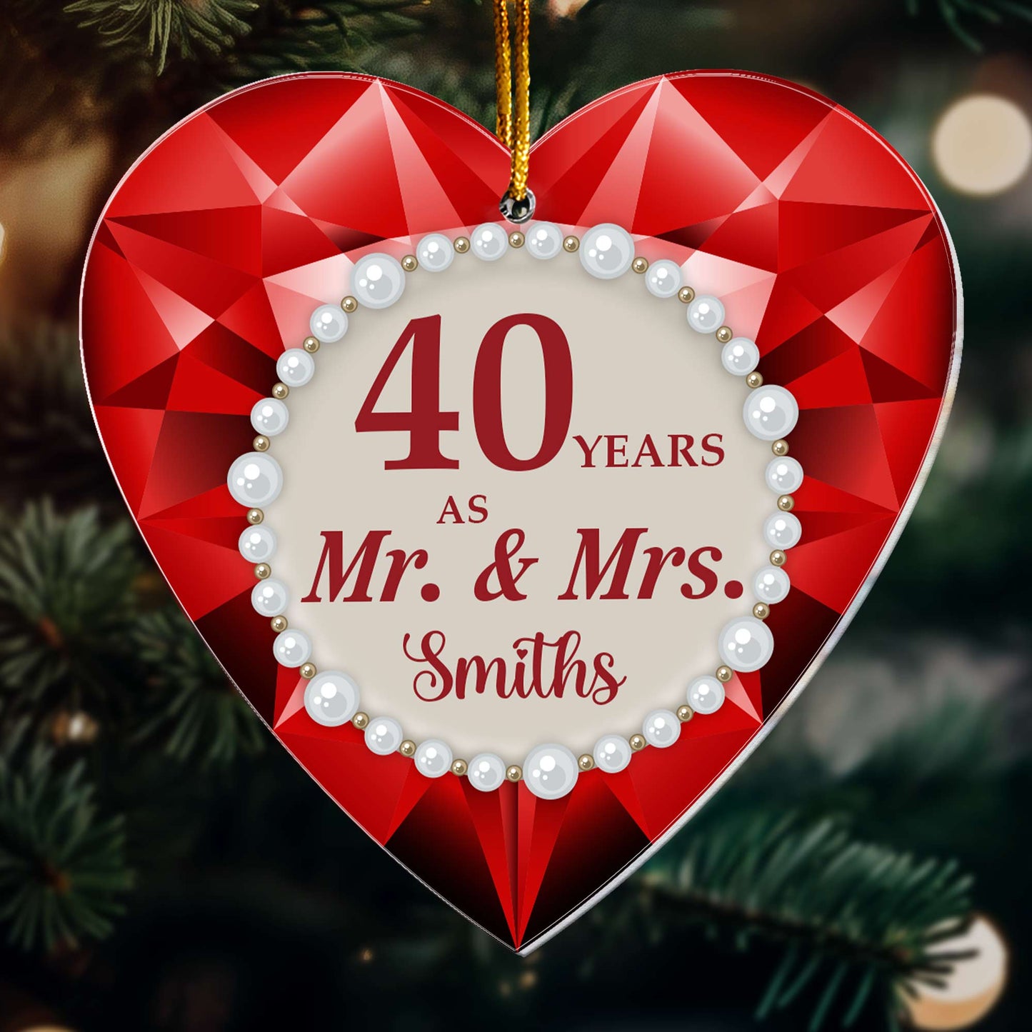 Wedding Anniversary - Personalized Acrylic Ornament