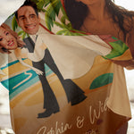 Wedding Couple, Honey Moon - Personalized Photo Quick-Dry Beach Towel