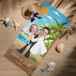 Wedding Couple, Honey Moon - Personalized Photo Quick-Dry Beach Towel