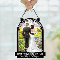 Wedding Gift All Of My Tomorrows - Personalized Window Hanging Suncatcher Ornament