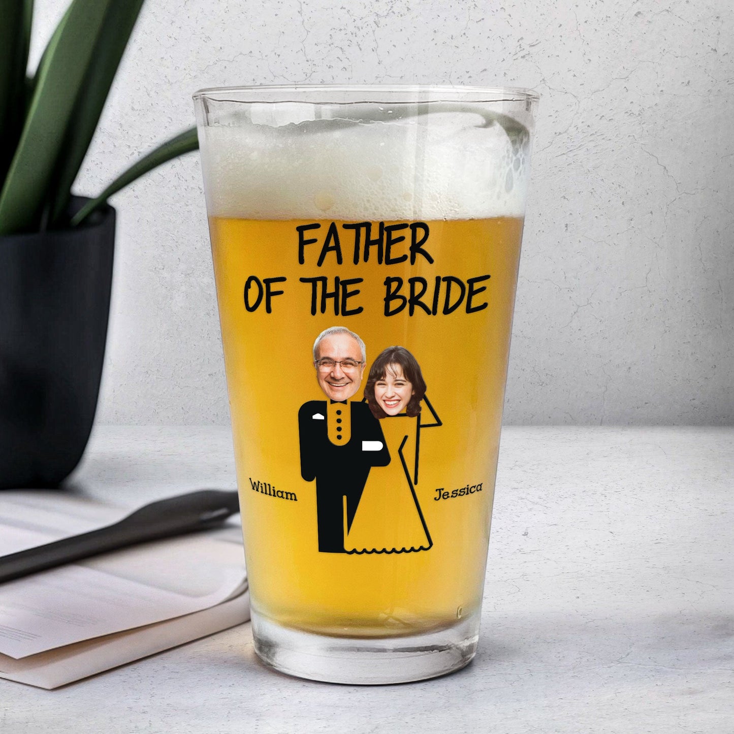 Wedding Gift For Dad I Paid For My Daughter's Wedding - Personalized Photo Beer Glass