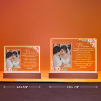 Wedding Gift For Mom From Bride - Personalized Photo LED Light