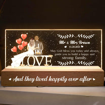 Wedding Gift May God Bless You Today And Always - Personalized LED Night Light