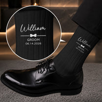 Wedding Socks For Groomsmen, Groom Wedding Gifts - Personalized Socks