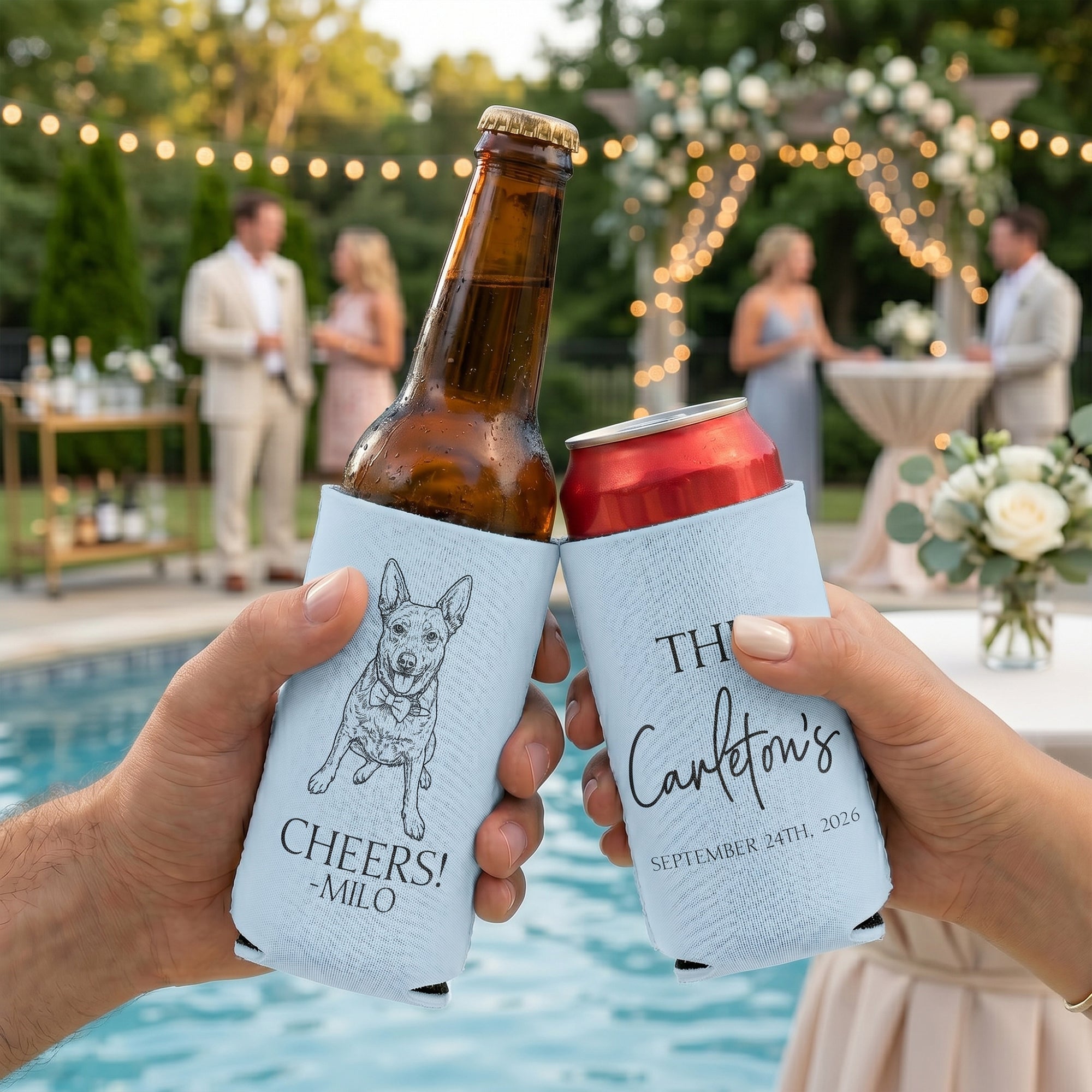 Wedding-Can-Cooler-Favor-Custom-Pet-Photo-Sketch-Line-Art-Personalized-Can-Cooler-3