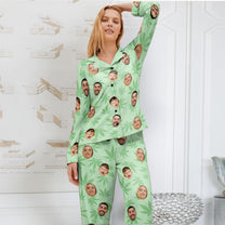 Weed Leaf - Personalized Photo Women's Pajamas Set