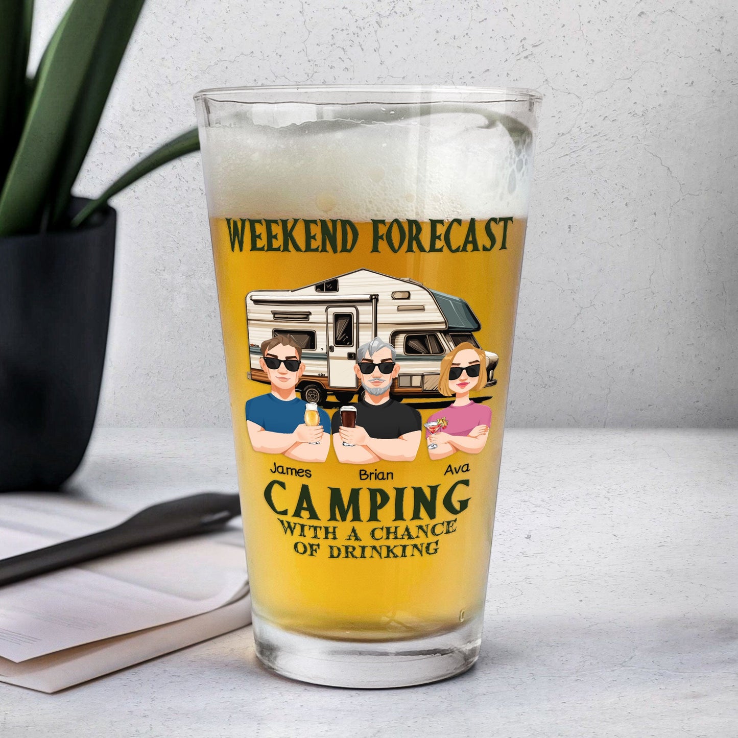 Weekend Forecast - Personalized Beer Glass