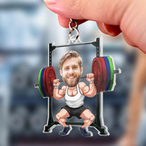 Weight Lifting Custom Photo - Personalized Acrylic Photo Keychain