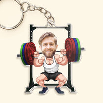 Weight Lifting Custom Photo - Personalized Acrylic Photo Keychain